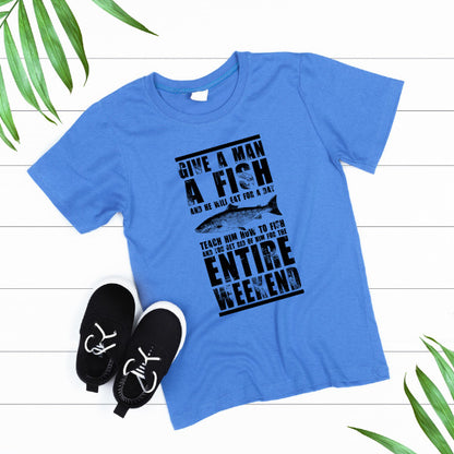 "Give A Man A Fish" Unisex T-Shirt | Ideal for Fishing Fans