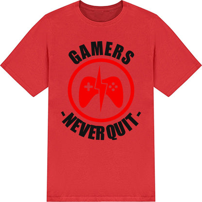 "Gamers Never Quit" Unisex T-Shirt | Premium Equestrian Apparel