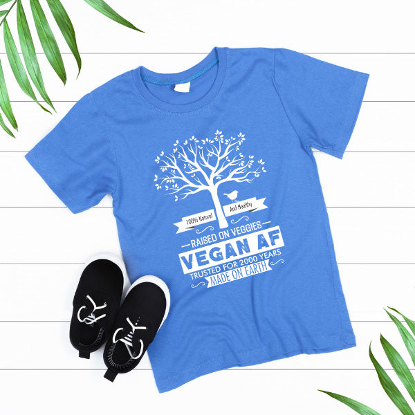 100% Natural Unisex T-Shirt | Raised on Veggies | Vegan Vibes