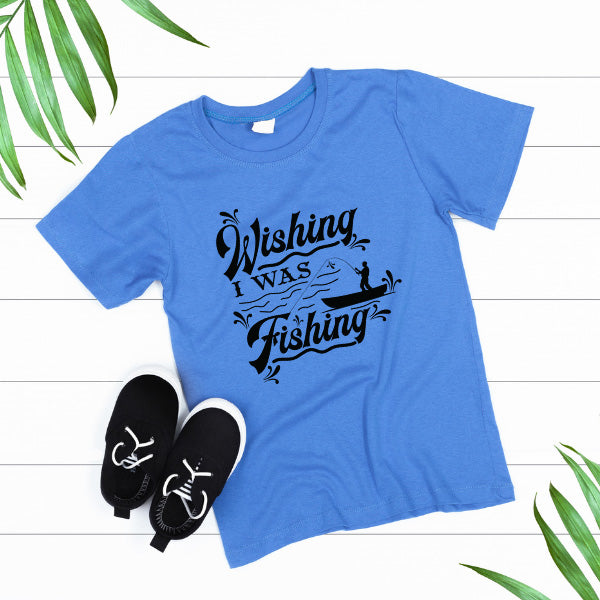 "Wishing I Was Fishing" Unisex T-Shirt | Ideal for Anglers