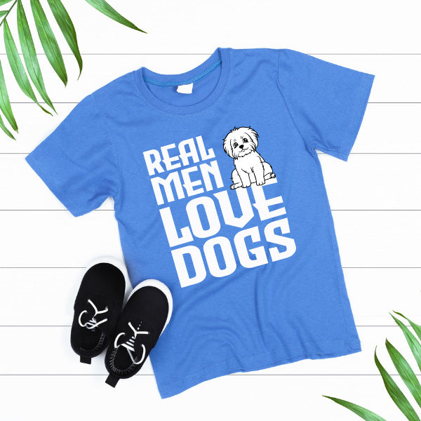 "Real Men Love Dogs" Unisex T-Shirt | Ideal for Dog Lovers