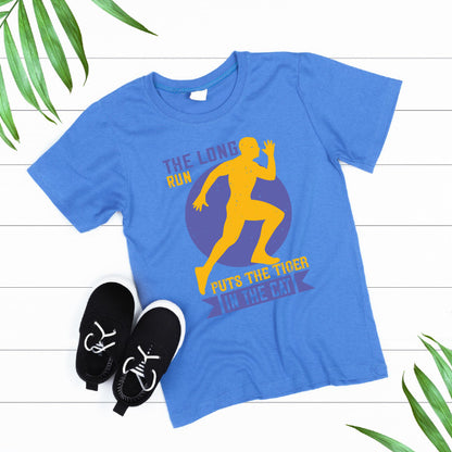 Unisex Runner's T-Shirt - Long Run Puts The Tiger In The Cat