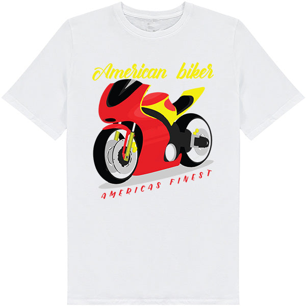 American Biker Unisex T-Shirt | Ideal for Motorcycle Fans