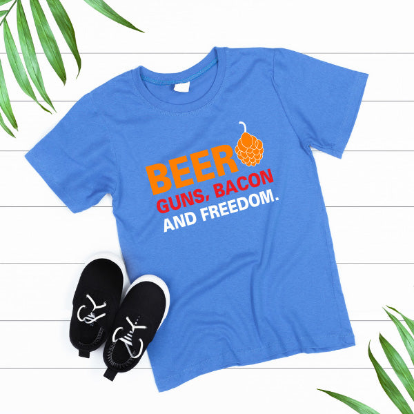 Beer Guns Bacon Freedom T-Shirt | Unisex | Equestrian Apparel