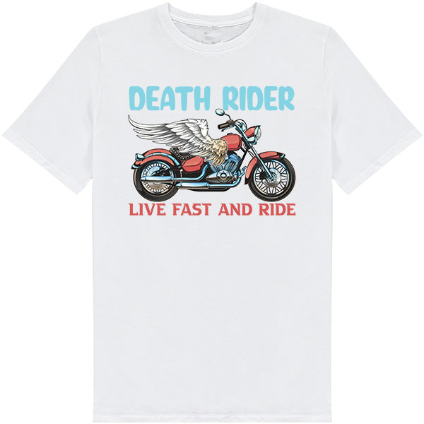 Death Rider Live Fast T-Shirt | Unisex Motorcycle Apparel