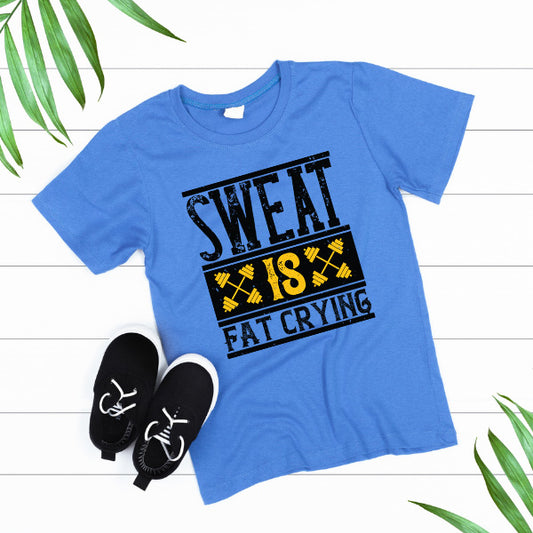 "Sweat Is Fat Crying" Unisex T-Shirt | Equestrian Fitness Tee