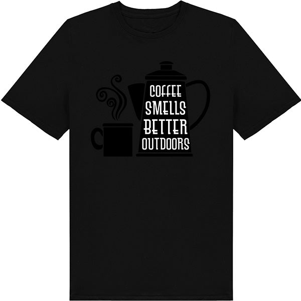 "Coffee Smells Better Outdoors" Unisex T-Shirt | Equestrian Style