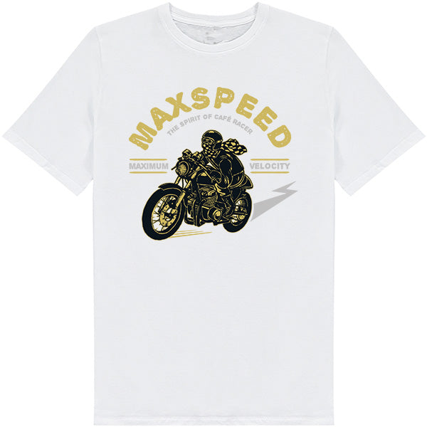 Maxspeed Cafe Racer T-Shirt | Unisex Motorcycle Enthusiast Tee