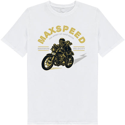 Maxspeed Cafe Racer T-Shirt | Unisex Motorcycle Enthusiast Tee