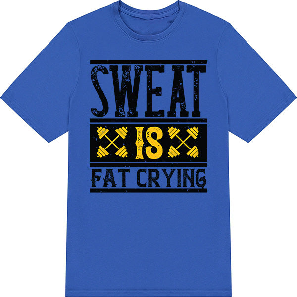 "Sweat Is Fat Crying" Unisex T-Shirt | Equestrian Fitness Tee