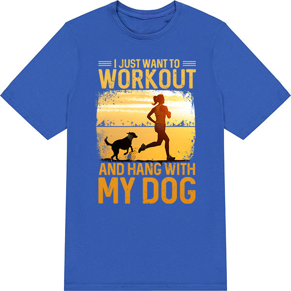 Workout & Hang with My Dog T-Shirt | Essential Gym Apparel