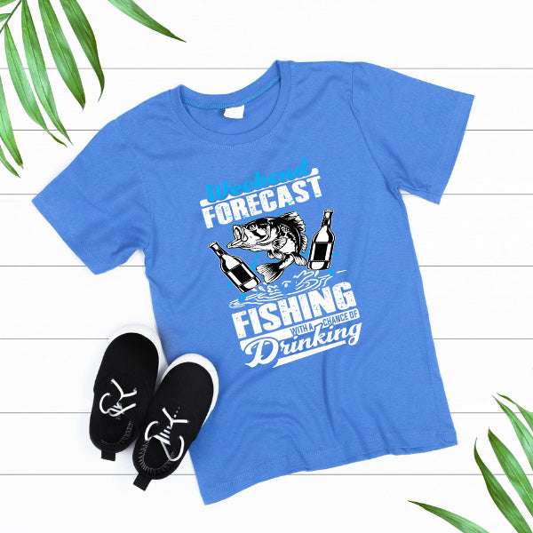 Weekend Forecast Fishing & Drinking T-Shirt | Unisex & Fun