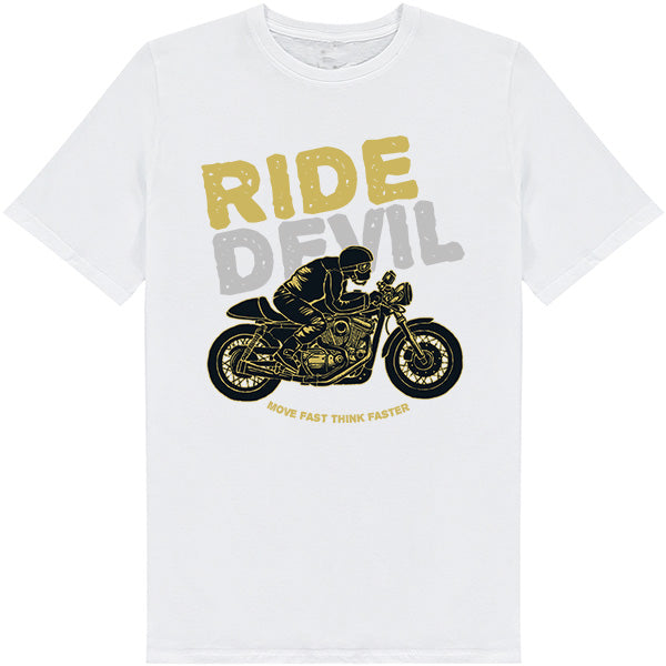 Ride Devil Move Fast T-Shirt | Unisex Motorcycle Tee