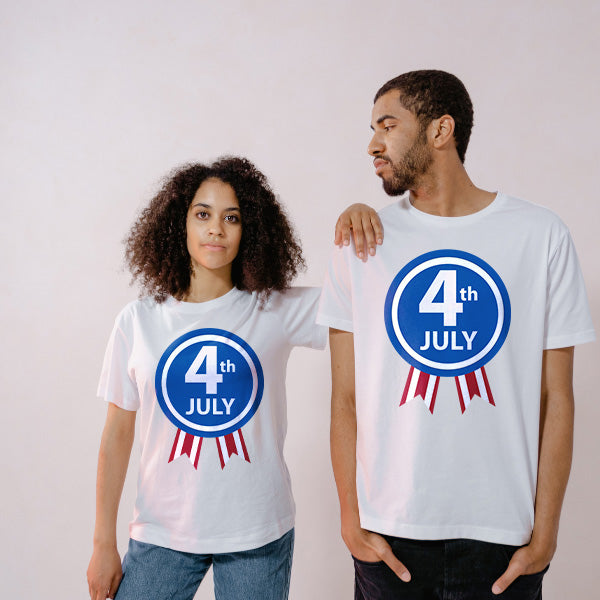 Patriotic Unisex T-Shirt for Fourth of July Equestrian Fun