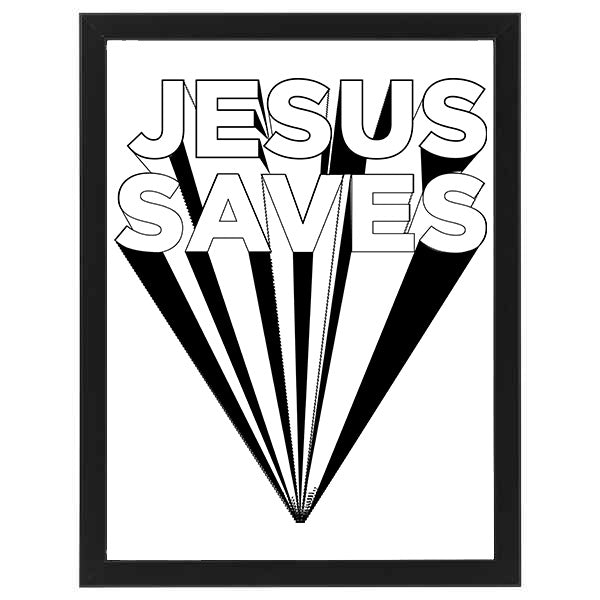 Jesus Saves Framed Art Print | Christian Equestrian Decor