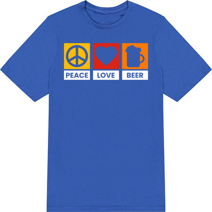 Peace Love Beer Unisex T-Shirt | Ideal for Beer Lovers