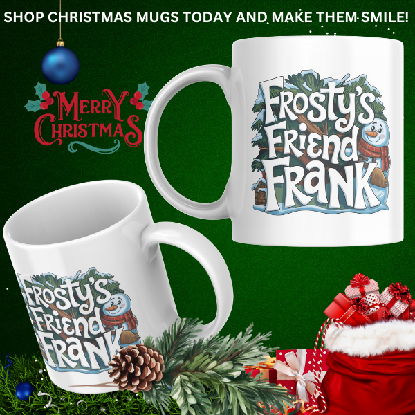 Shop Personalized Frosty's Friend Frank Christmas Mug - Double-Sided Print