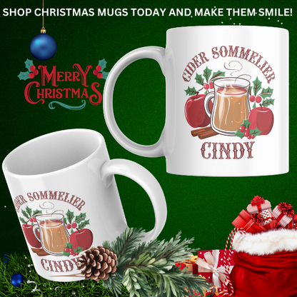 Shop the Personalized Cider Sommelier Cindy V2 Christmas Mug - Double-Sided Print