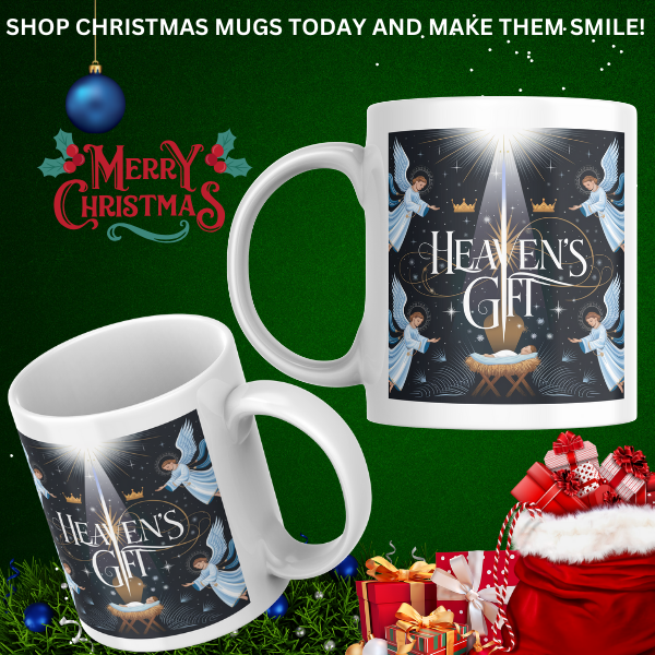 Shop the Exquisite Heaven's Gift Christmas Mug - Double-Sided Print for Festive Cheer