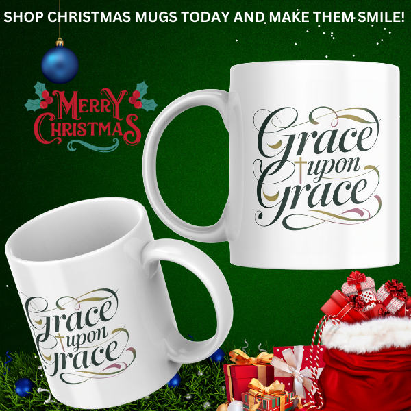 Shop the Grace Upon Grace Christmas Mug – Double-Sided Print for Festive Cheer