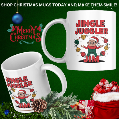 Shop the Personalized Jingle Juggler Jim Christmas Mug - Double-Sided Print