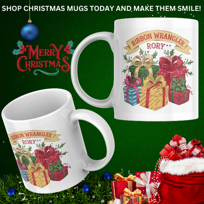 Shop the Ribbon Wrangler Rory Personalized Christmas Mug – Double-Sided Print