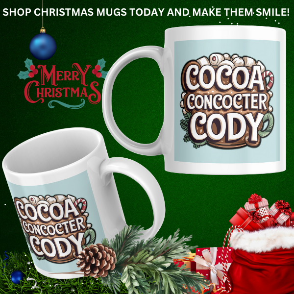 Shop the Personalized Cocoa Concocter Cody Christmas Mug - Double-Sided Print