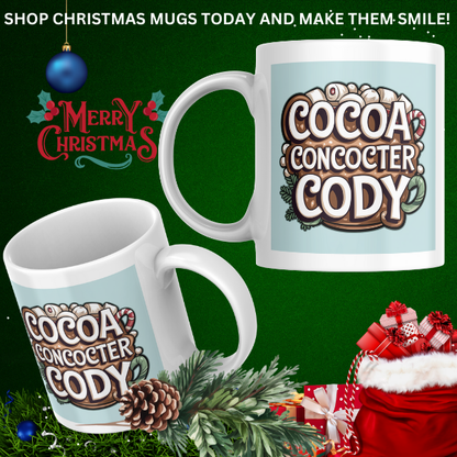 Shop the Personalized Cocoa Concocter Cody Christmas Mug - Double-Sided Print