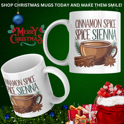 Shop Personalized Cinnamon Spice Sienna Christmas Mug - Double-Sided Print