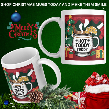 Shop Personalized Hot Toddy Teddy Christmas Mug - Double-Sided Print