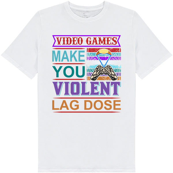 Unisex "Lag Causes Violence" T-Shirt | Premium Gaming Apparel