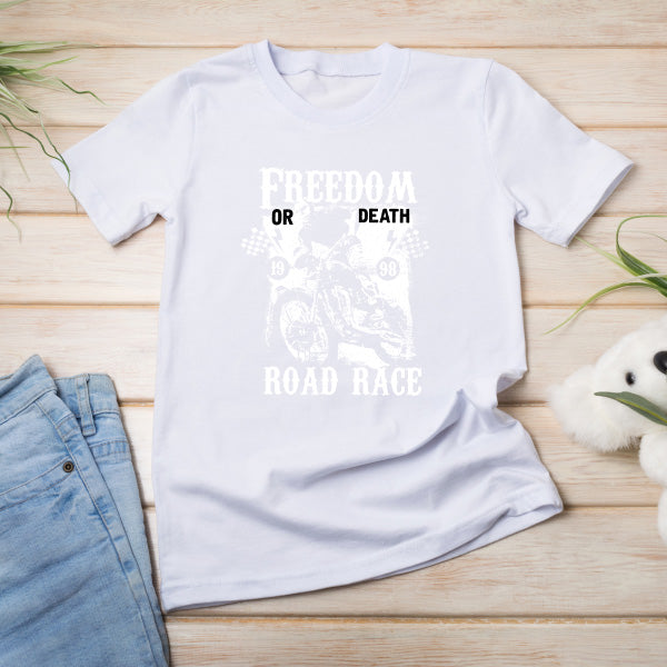 Freedom or Death Road Race T-Shirt | Unisex Motorcycle Tee