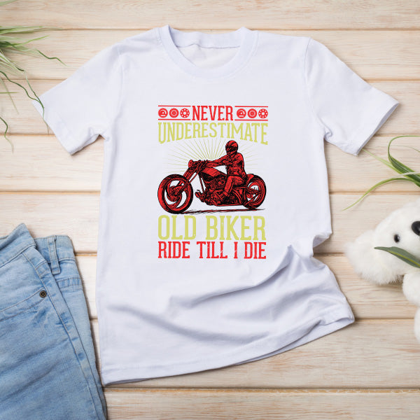 Old Biker Ride Till I Die T-Shirt | Perfect for Bikers