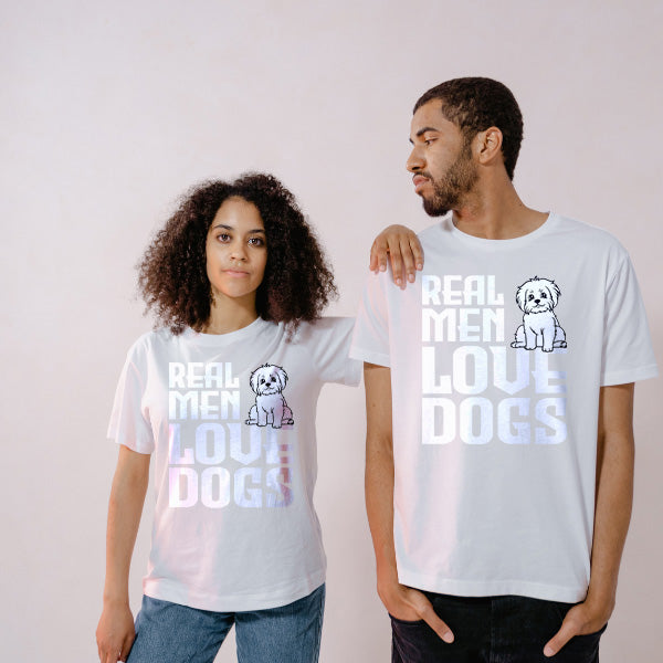 "Real Men Love Dogs" Unisex T-Shirt | Ideal for Dog Lovers