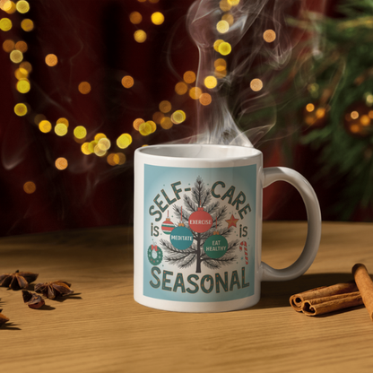 Shop the Seasonal Self-Care Christmas Mug - Perfect for Holiday Cheer and Relaxation