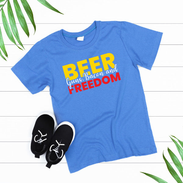 Beer Guns Bacon Freedom T-Shirt | Unisex | Equestrian Apparel