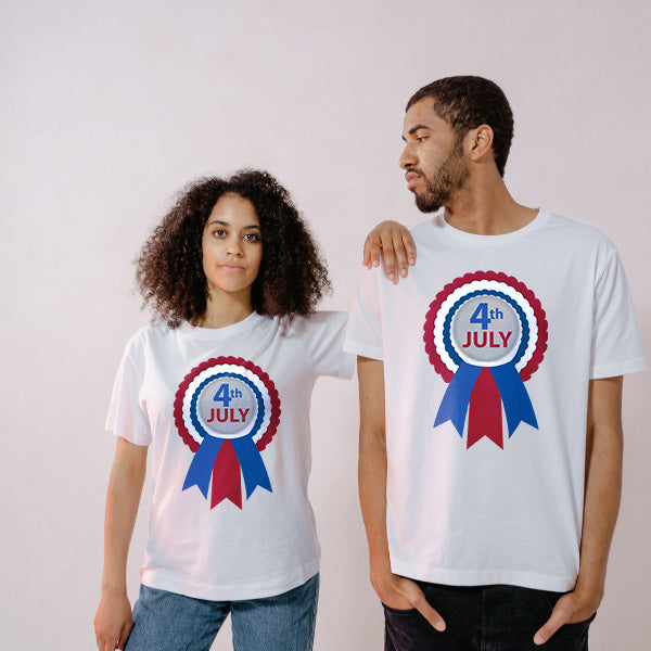 Patriotic Unisex T-Shirt for Fourth of July Equestrian Fun