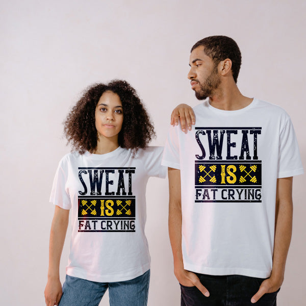 "Sweat Is Fat Crying" Unisex T-Shirt | Equestrian Fitness Tee