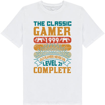 Classic Gamer 1999 T-Shirt - "Old Players Never Die" | Unisex