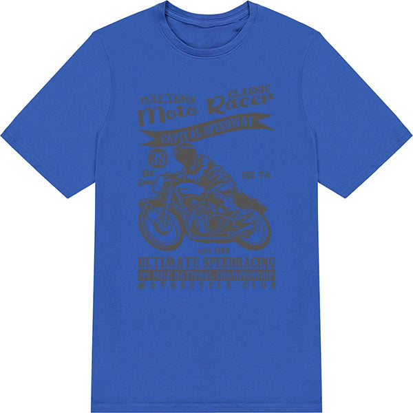 Flat Track Moto Classic Racer T-Shirt | Unisex & Stylish