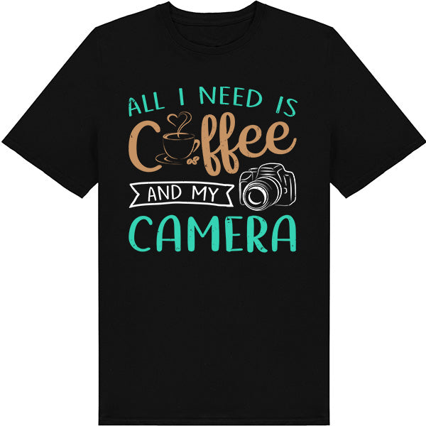 All I Need Is Coffee & My Camera T-Shirt | Equestrian Apparel