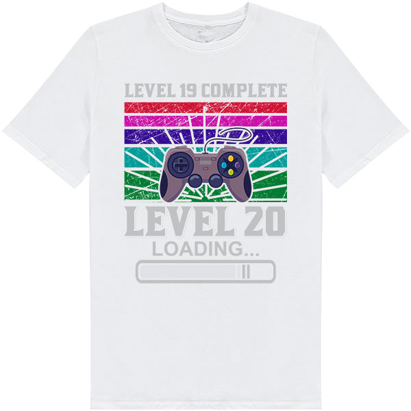 Level 19 Complete Level 20 Loading T-Shirt | Unisex Gaming Tee