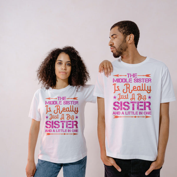 Middle Sister Unisex T-Shirt - Perfect Blend for Siblings