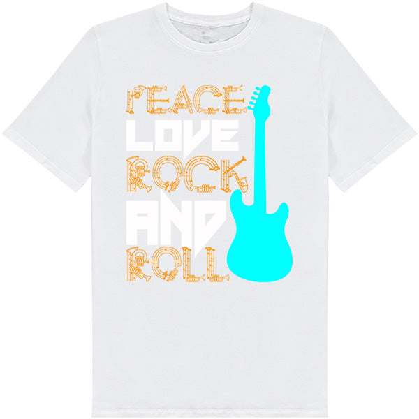 Peace Love Rock & Roll T-Shirt | Unisex Music Lover's Tee