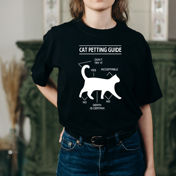 Exclusive Cat Petting Guide T-Shirt | Unisex Equestrian Apparel