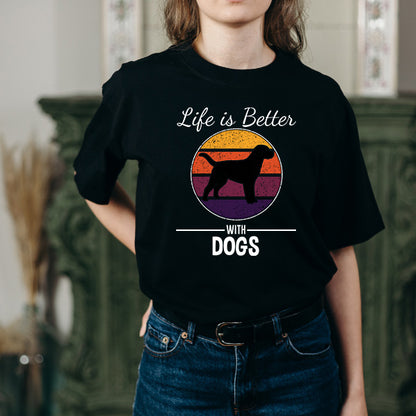 "Life Is Better With Dogs" T-Shirt | Perfect for Dog Lovers