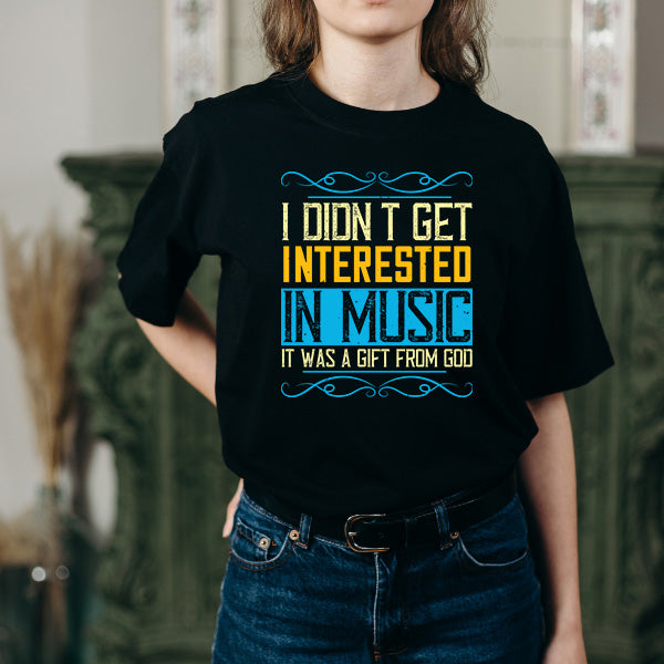 "I Didn't Get Interested In Music" Unisex T-Shirt - Equestrian