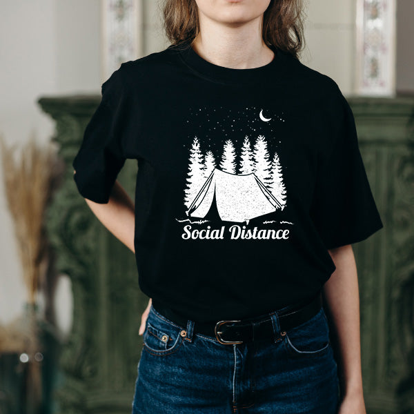 Social Distance Unisex T-Shirt | Ideal for Camping Adventures