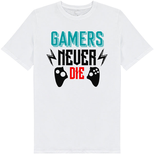 "Gamers Never Die" Unisex T-Shirt | Premium Gaming Tee