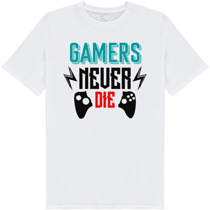 "Gamers Never Die" Unisex T-Shirt | Premium Gaming Tee